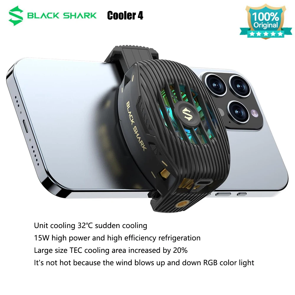 Black Shark FunCooler 4 Pro Magnetic Phone Cooler for iPhone 15