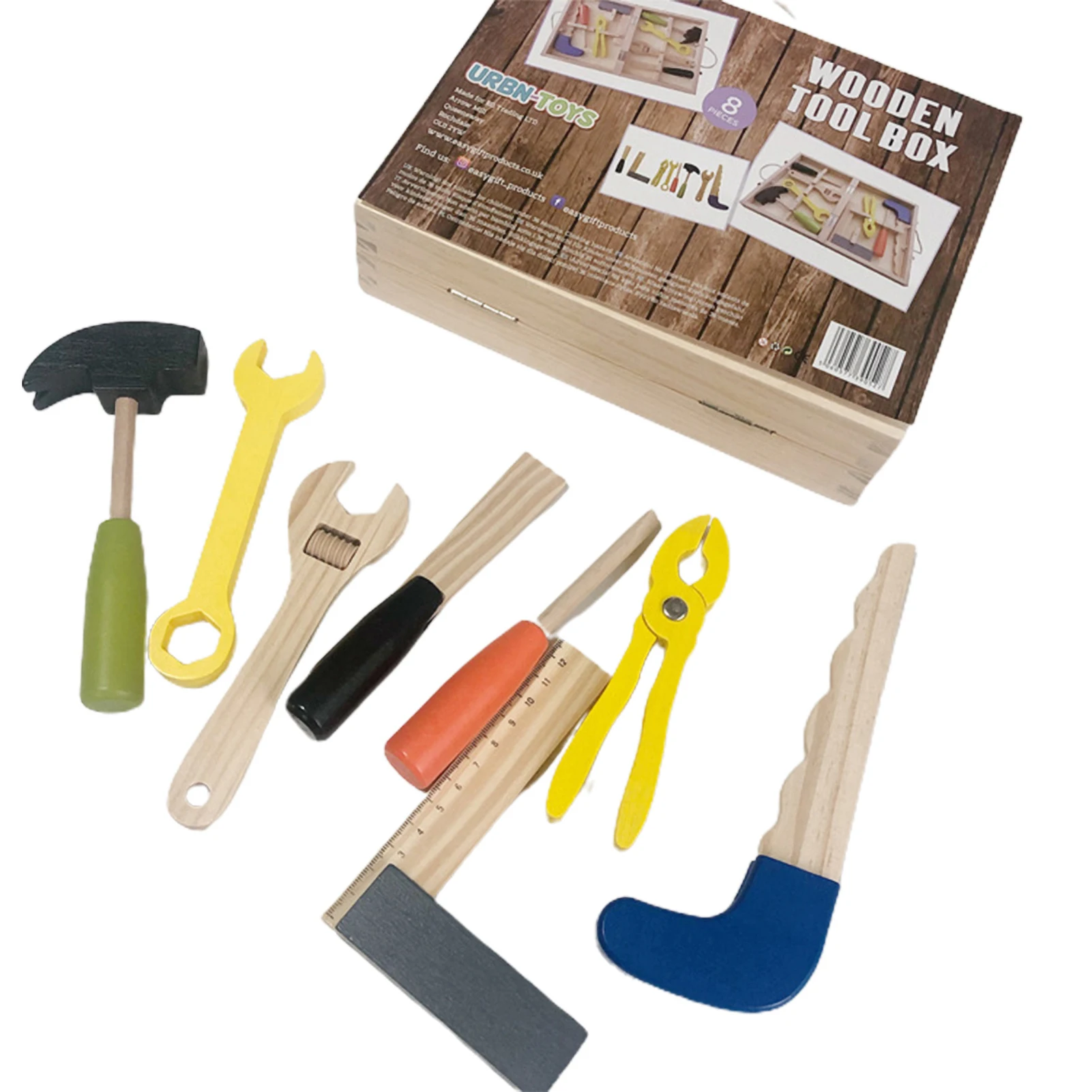 Mallette à outils de transport en bois, jouets, jouet d'écrou de démontage pour enfants