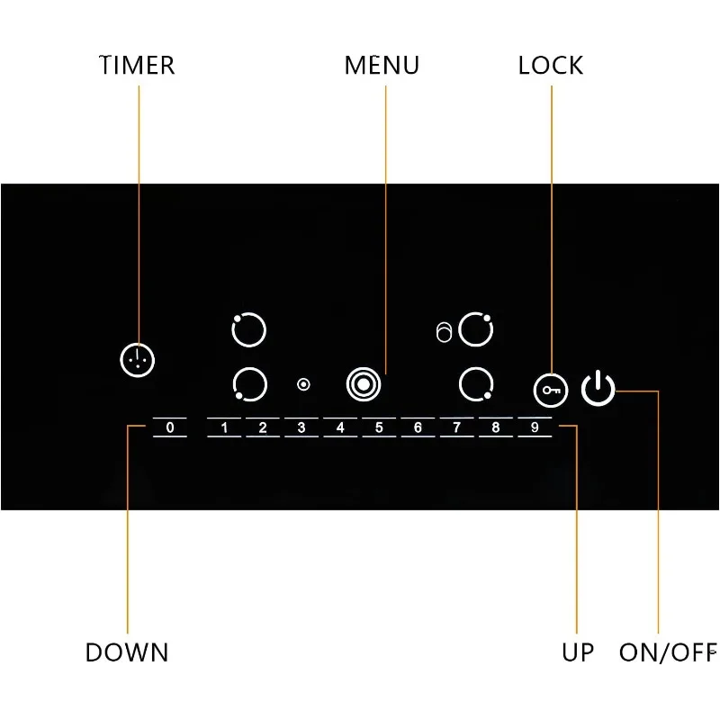 Электрическая керамическая варочная панель Winado с 4 конфорками, 30 дюймов, плита с плоской вершиной 220–240 В, многофункциональная электрическая плита с 9 уровнями нагрева