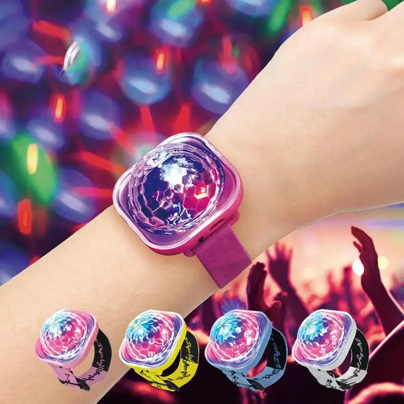 

Light Up Bracelets Disco Ball Light LED Lamp Bracelets with Suction Cup Portable Wearable for Car Decor Dance Club Party Favors