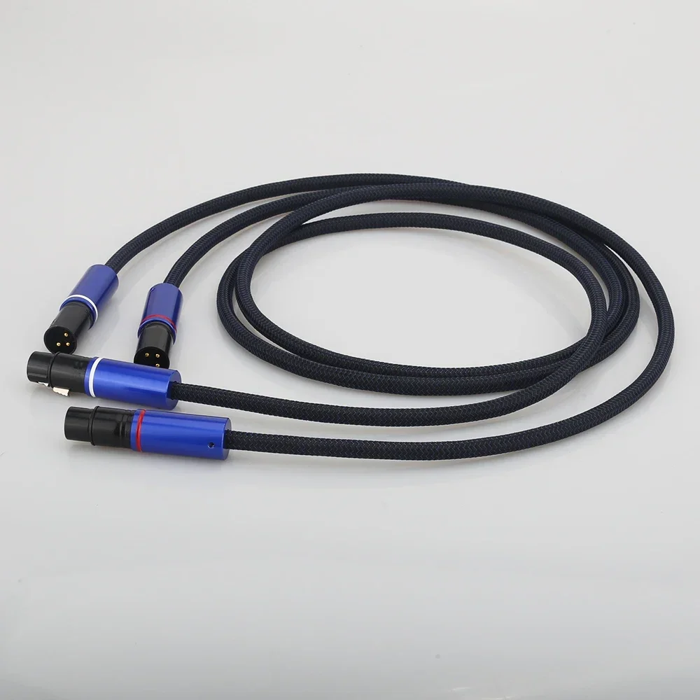 Audiocrast 실버 도금 밸런스드 XLR 오디오 상호 연결 케이블, 남성 여성 오디오 케이블, 튜브 앰프 CD HiFi 하이엔드 보증