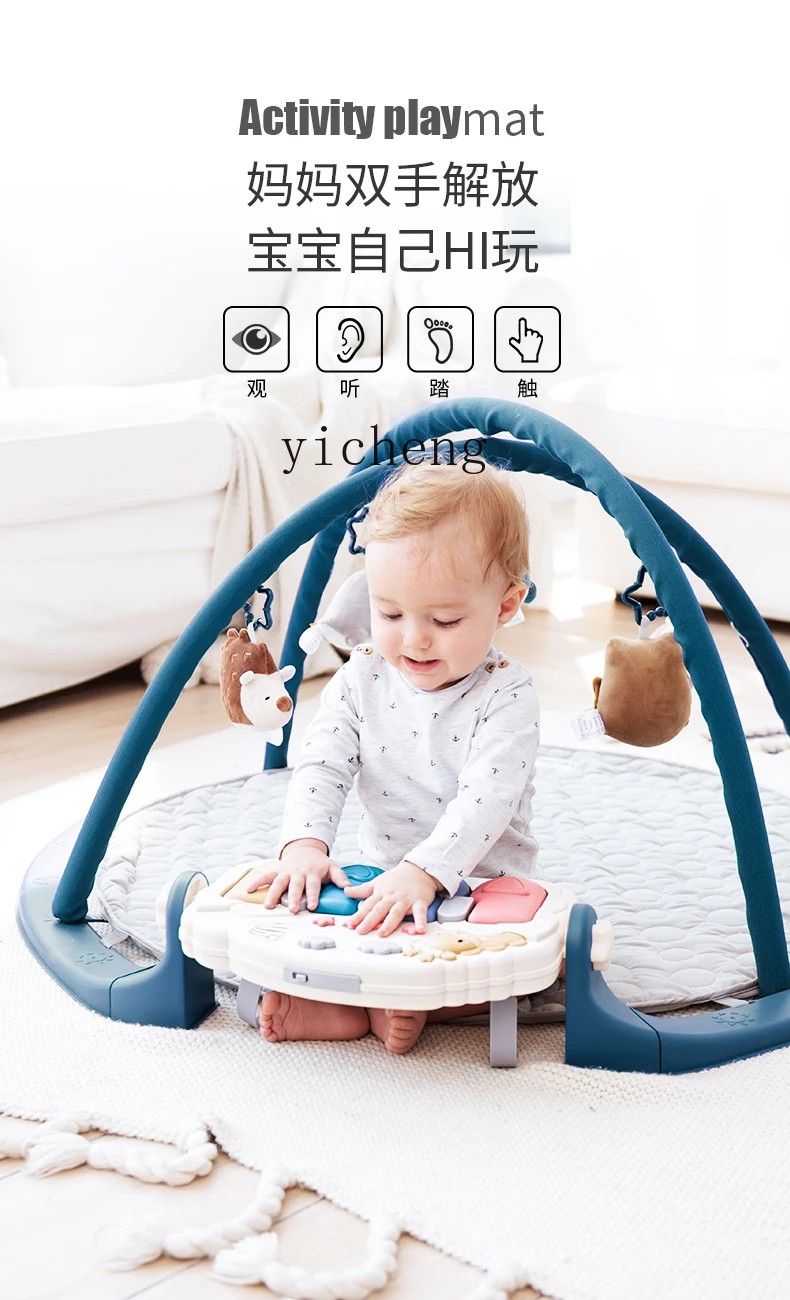 TQH Leqin Baby Harmonium Piano Children Gymnastic Rack Newborn Baby Infant Toy Blankets 0-1 Years Old 3-6 Months Old