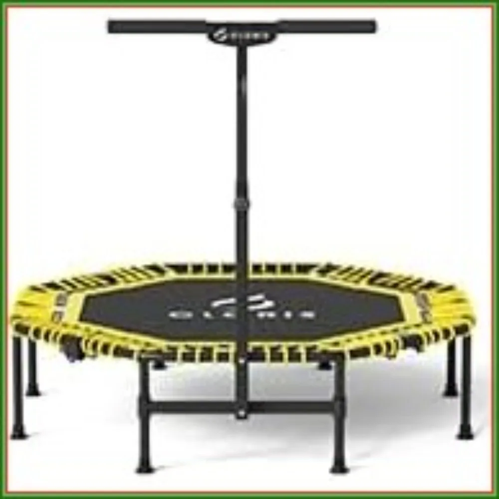 

38in/48in Folding Trampoline with Adjustable Foam Handle and Safety Padded Cover, Max Load 220lbs/450lbs for Adults - Best Gift