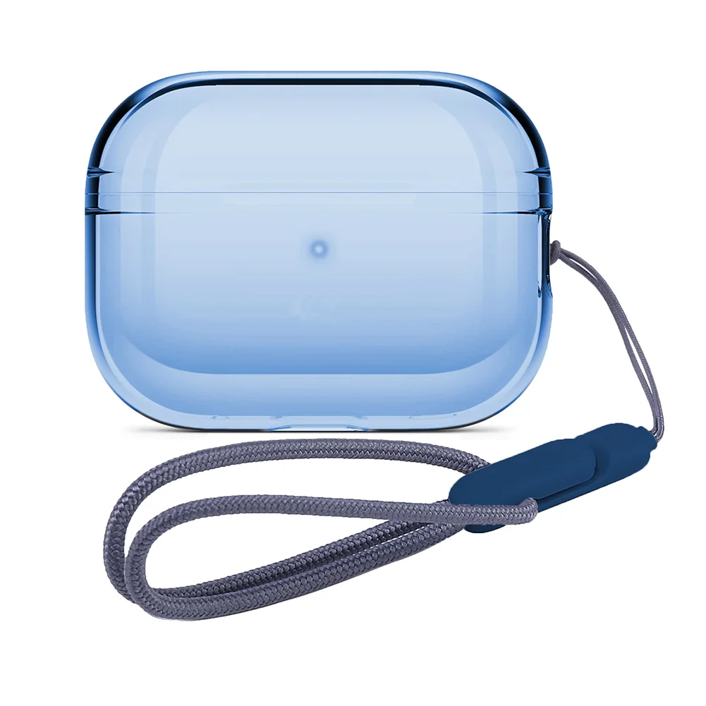 

Portable For AirPods Pro2 Protected Case Case Case, Blue For Airpods Pro 2 Pink Clean Beautiful Charging Headphones