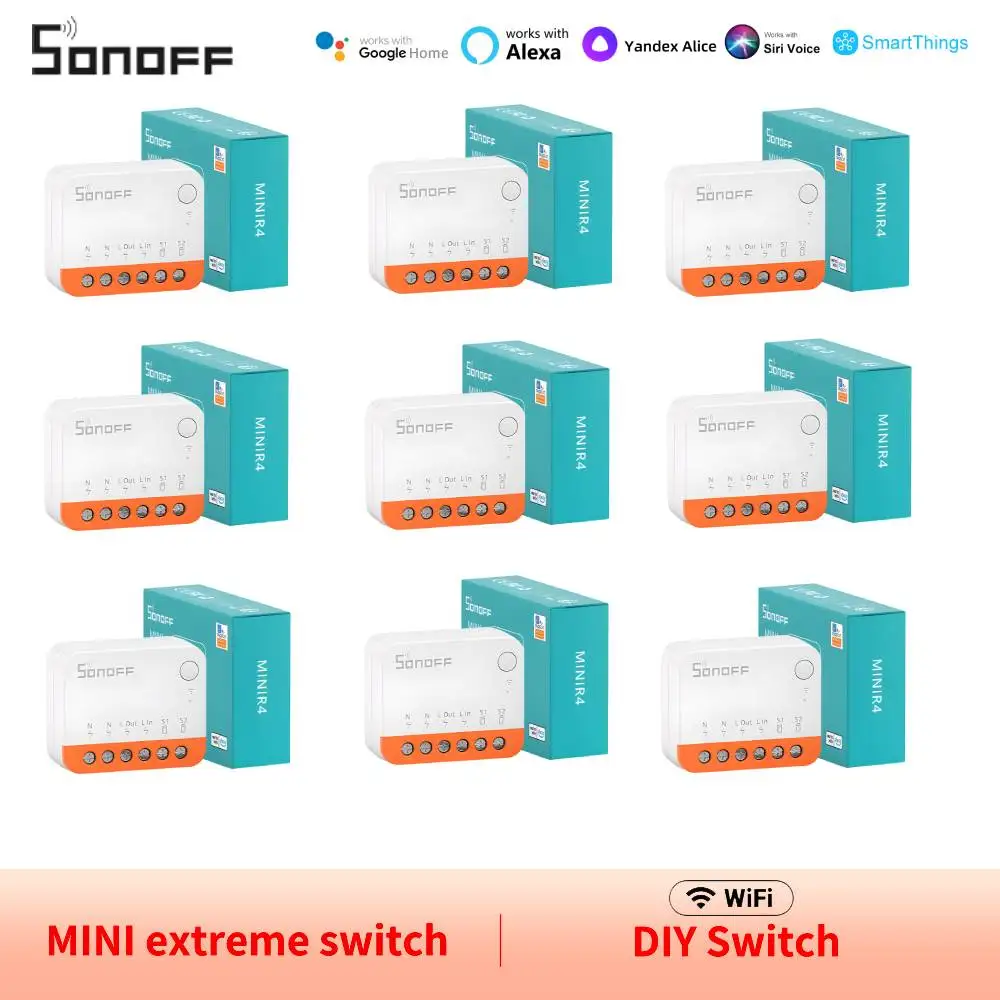 SONOFF MINI WiFi Smart Switch MINIR4 2-way Control Module ESPhome Support Alexa Siri Home Assistant Alice Google Smartthings