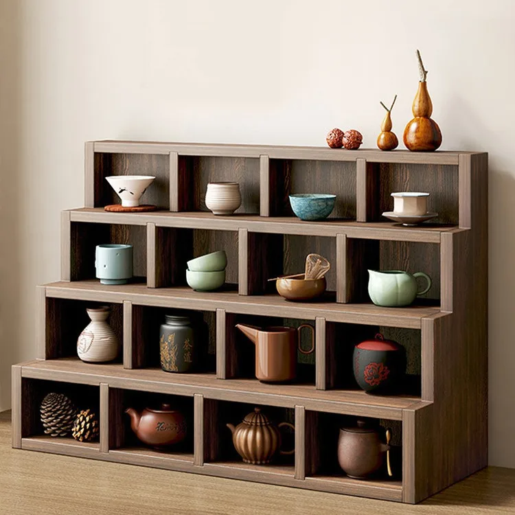 

Teacup shelf, tea set storage rack, desktop shelf, Duobao Pavilion, small Bogu rack, teapot rack, purple clay pot display rack.