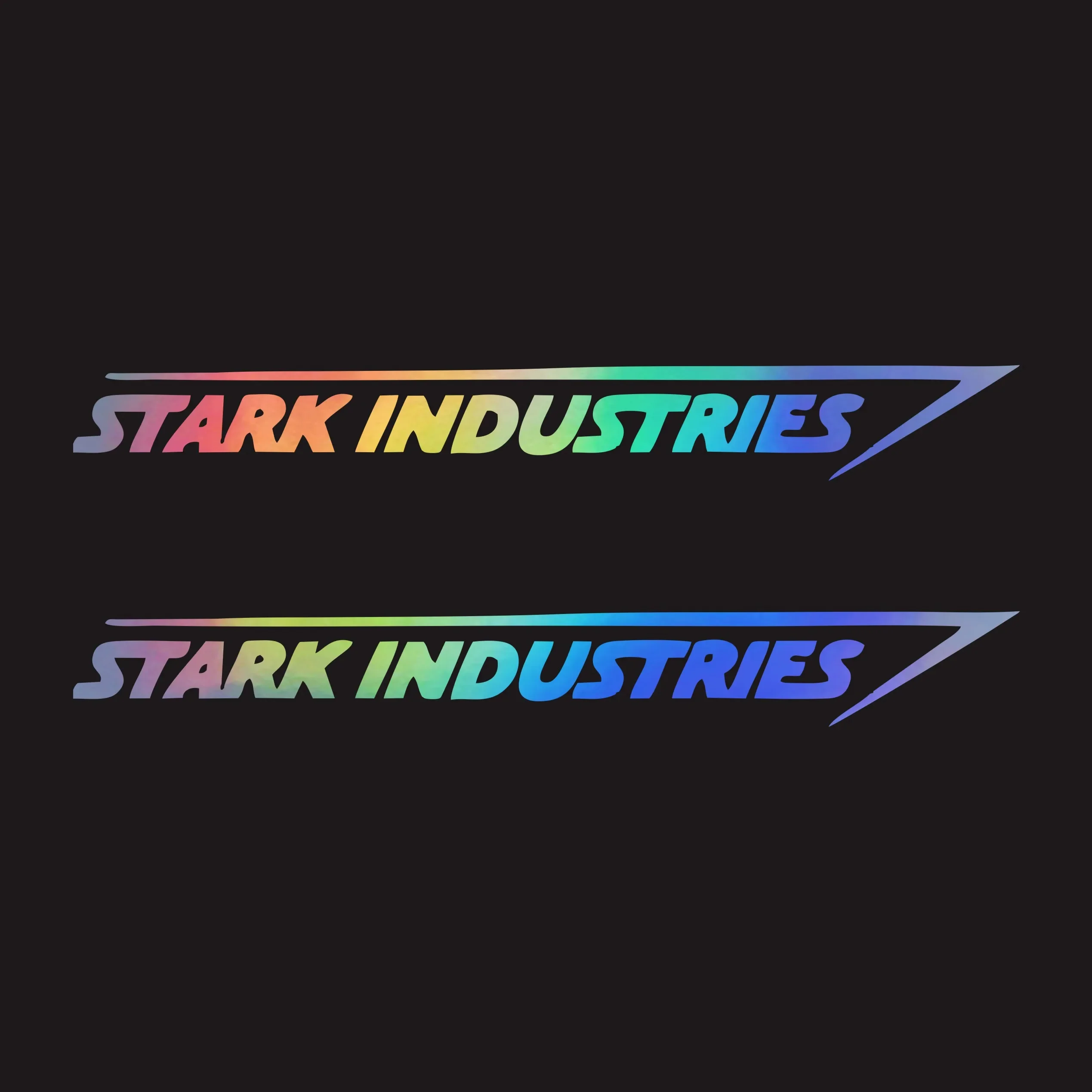Iron Man Racing Stripe Vinyl Decals 2PCS Stark Industries Car Body Stickers PVC Waterproof Auto Styling Accessories 20cm