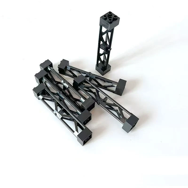 20 piezas/10 Uds. Soporte de vía de tren pilar Moc piezas de bloques de construcción 95347 58827 2x2x10 poste de viga DIY arquitectura ladrillos juguete