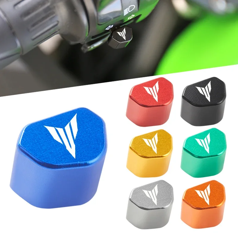 For Yamaha MT07 MT09 MT03 MT10 MT25 MT125 MT 07 09 10 25 FZ07 FZ09 CNC Aluminum Motorcycle Button Turn Signal Switch Key Cap