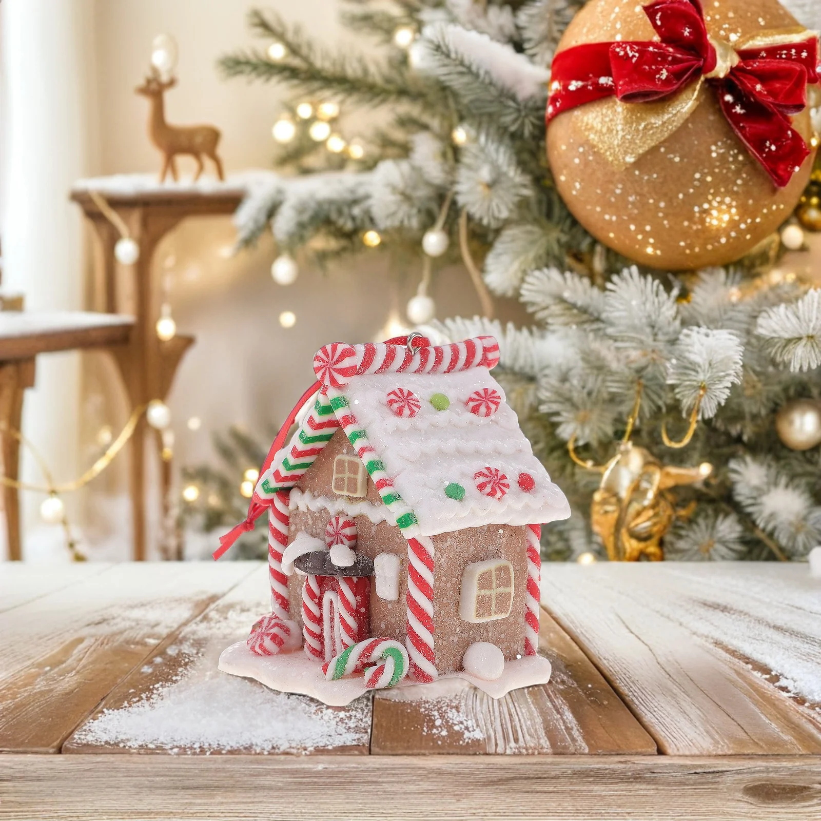

3D Resin Christmas Tree Hanging Ornament Xmas Decoration Pendant Creative Resin Pendant Shape Hanging Tag Fine Design