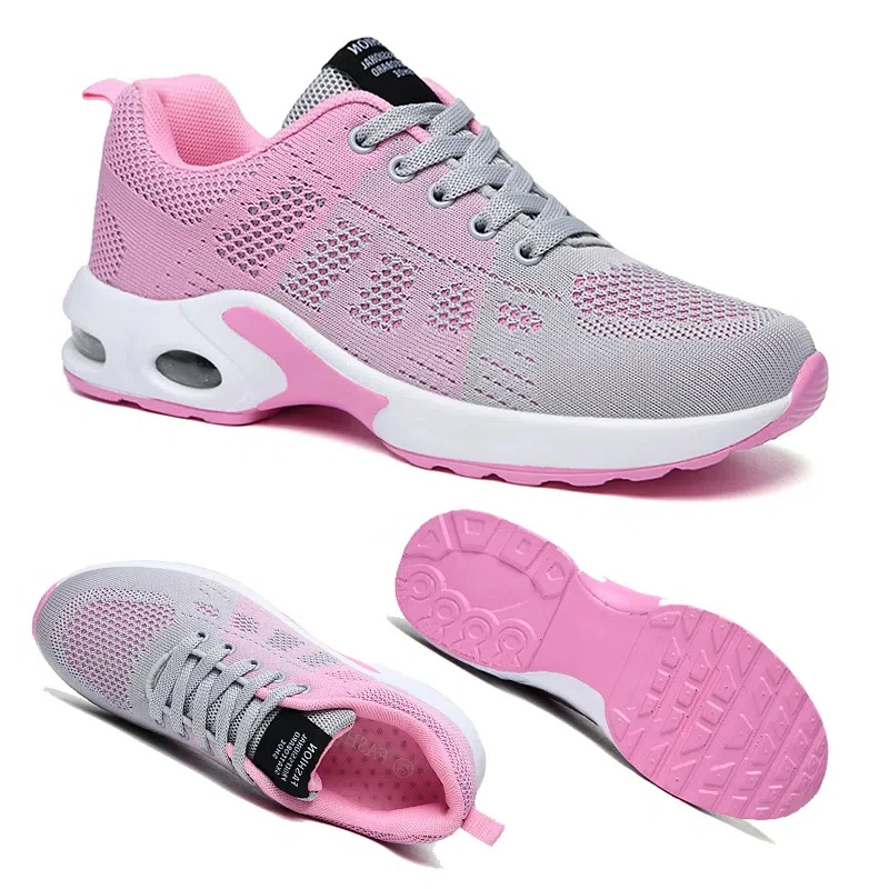 2025 Hardloopschoenen Dames Ademende Sneakers Zomer Licht Mesh Luchtkussen Dames Sportschoenen Outdoor Veters Trainingsschoenen