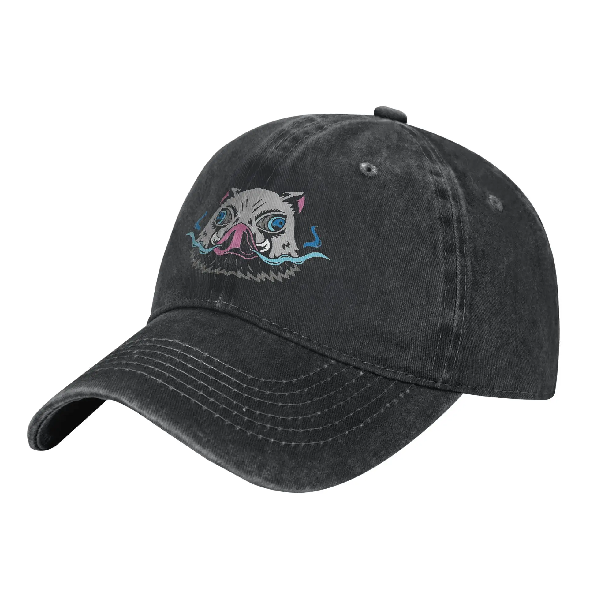 Demon Slayer Inosuke Unisex Baseball Caps   Distressed Denim Hats Cap Retro Outdoor Activities Unstructured Soft Snapback Hat