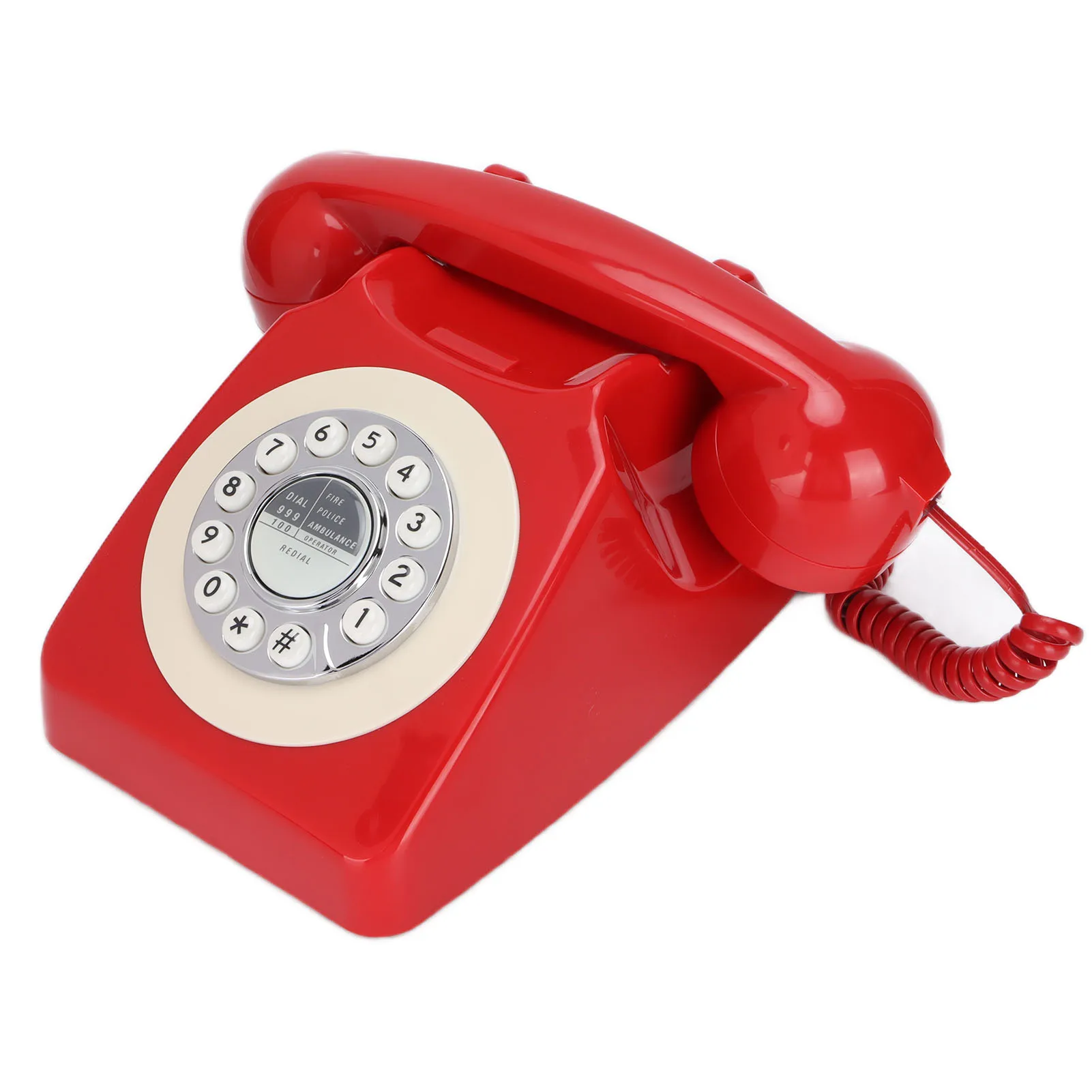 Premium Retro Telephone Corded Home Phone Classic Vintage Old Wired Landline Phone for Home Office Cafe Bar Decoration Daily Use
