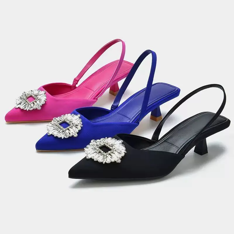 Summer Women Sandals Sexy Transparent Heel Slippers Sandal Shoes Woman Thin High Heels Square Toe Sandal Lady Pump Shoes Mules