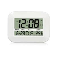 NEW Large LCD Digital Display Silent Wall Desk Clock With Temperature Date For Home Living Room Shop School Office Hotel Hall