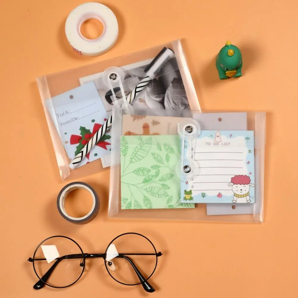 Thickened A5/A6 File Folder Transparent Waterproof Document Folder Plastic Card Paper File Holder Gift