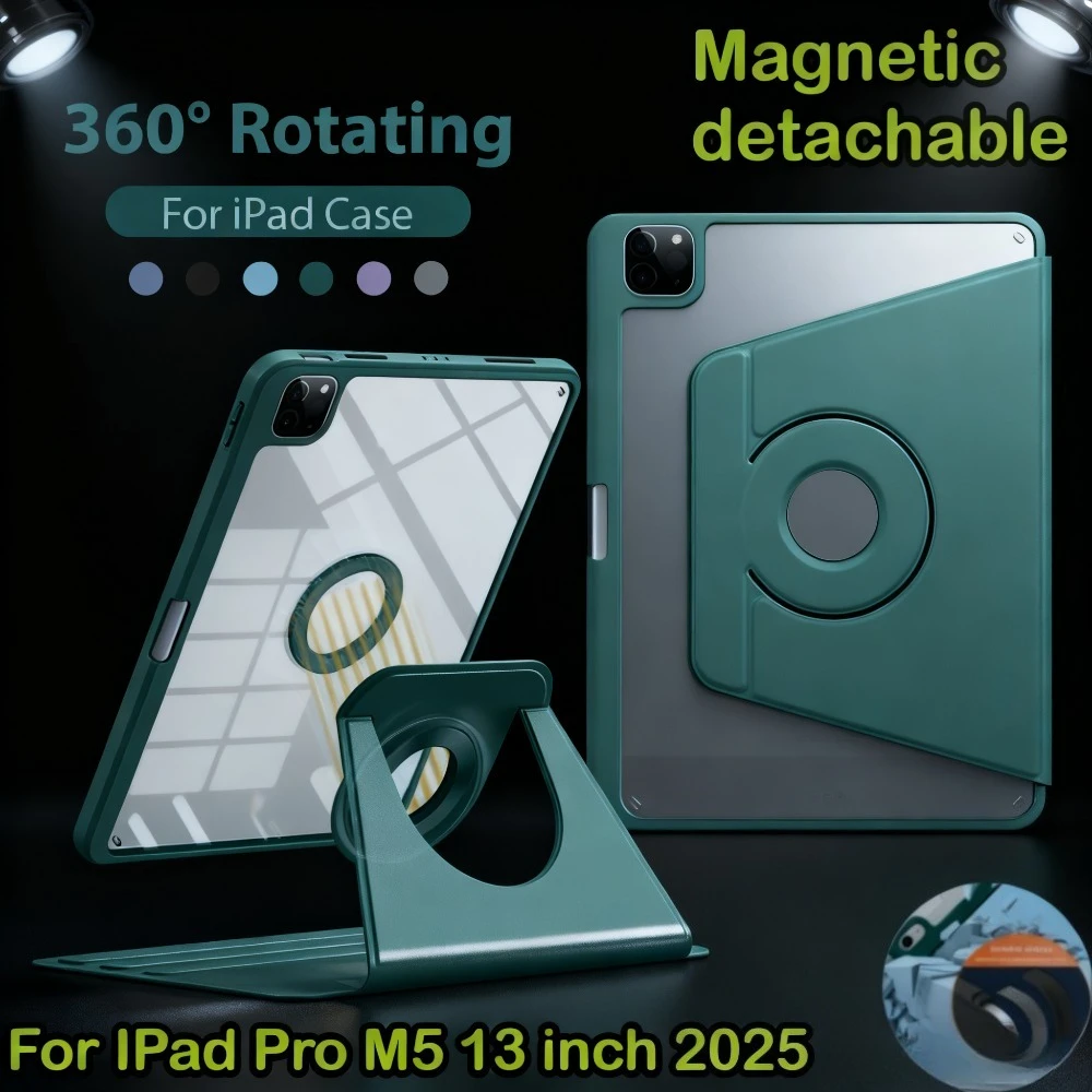 

For IPad Pro M5 13 12.9 11 M4 A16 Mini 7 Air 11 13 M3 M2 2025 7 6 5 4 10 Th 10.2 10.5 Protective Cover Magnetic Detachable Case