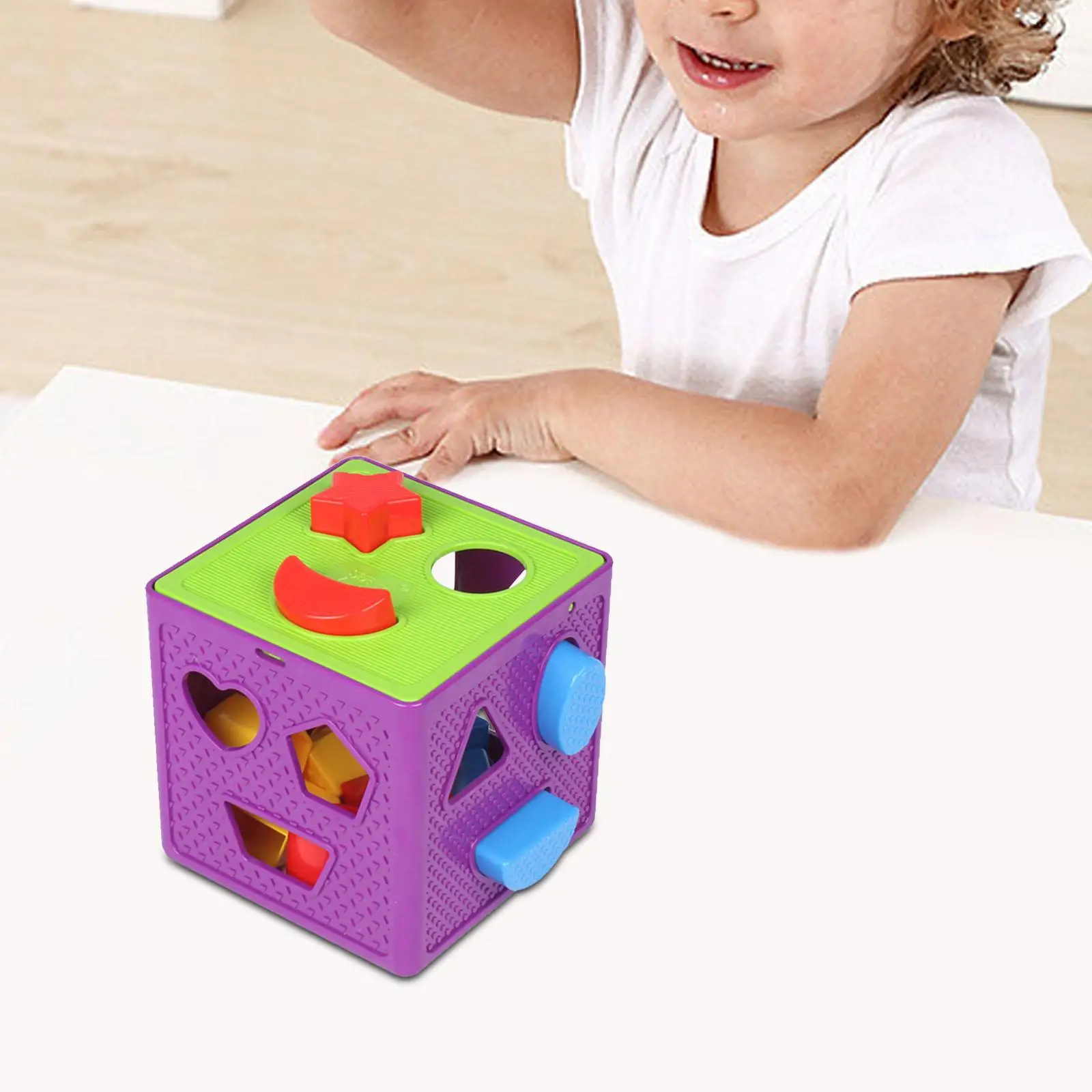

Geometric Shape Cognition Box Shape Sorter Toy for Boys Girls Preschool Kids