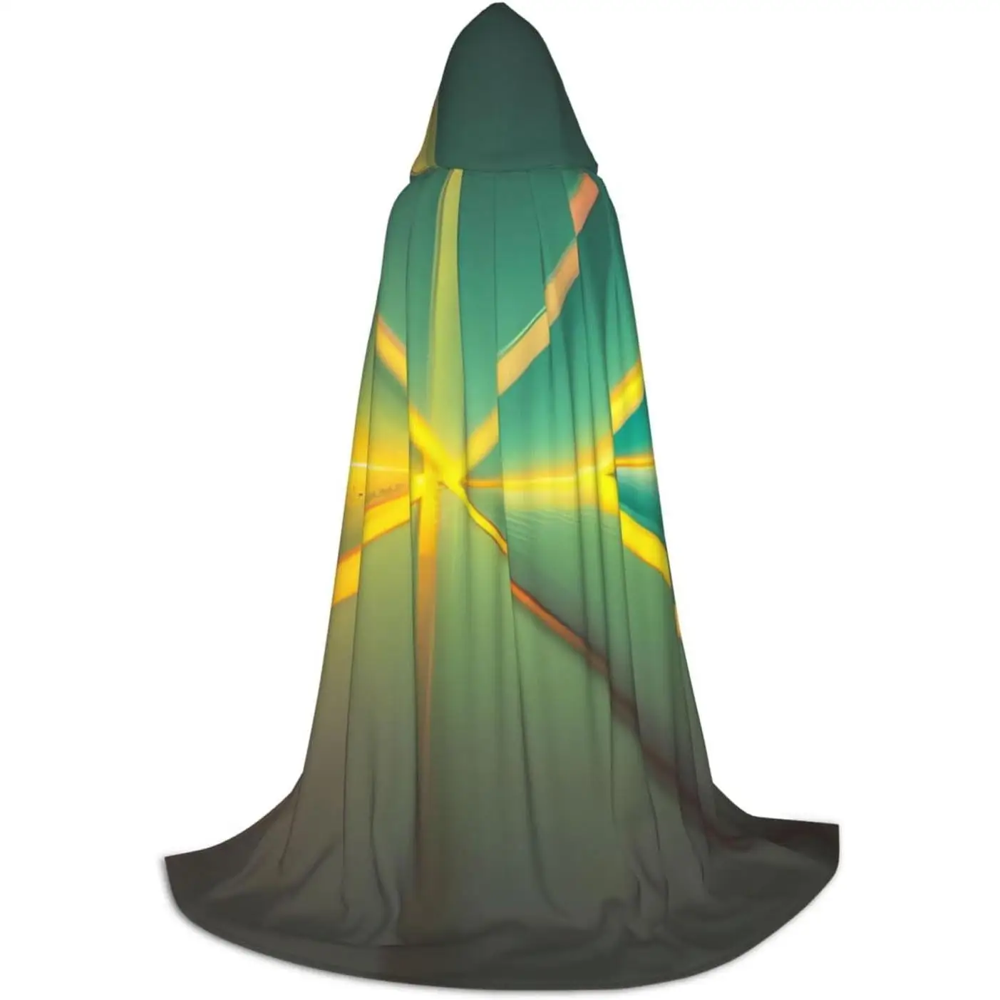 

Abstract Geometric Print Hooded Cloak For Men,Ultimate Halloween Costume,Perfect For Role Play Parties