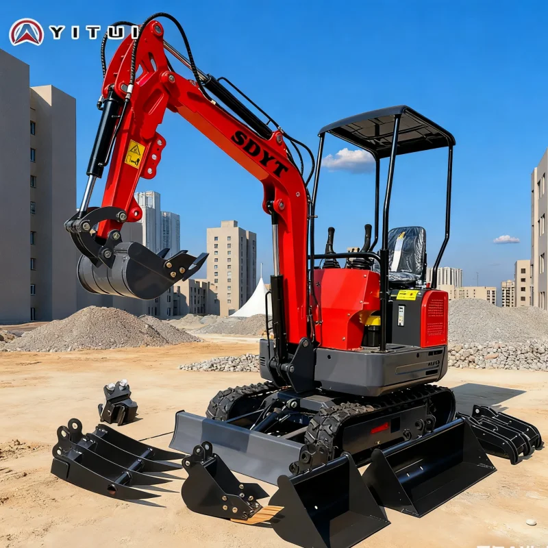 

Customized Agricultural Mini Crawler Excavator 1.2 Ton Multifunctional Digger for Orchard & Farm Work with Buyer Protection