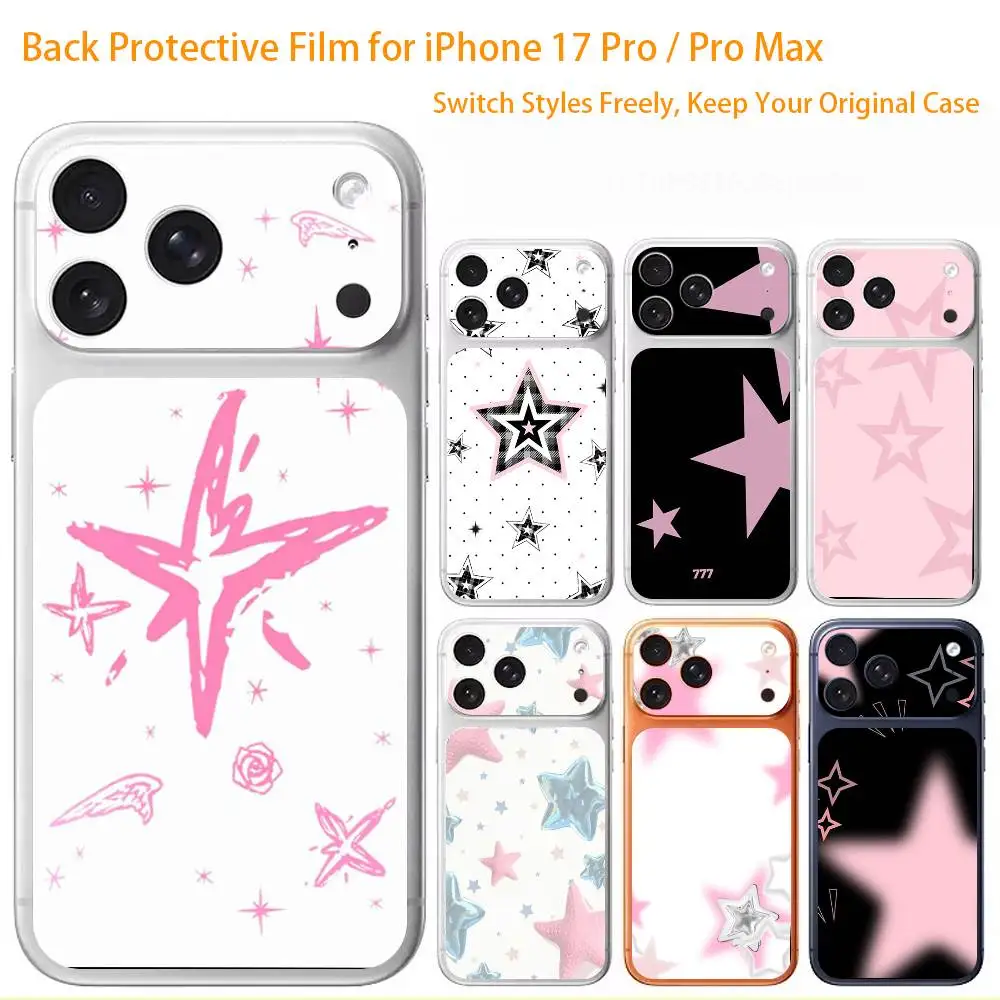 

Защитная 3D-наклейка Fragola Stars на весь корпус для iPhone 17/Pro Max/Air, цветная задняя защитная пленка