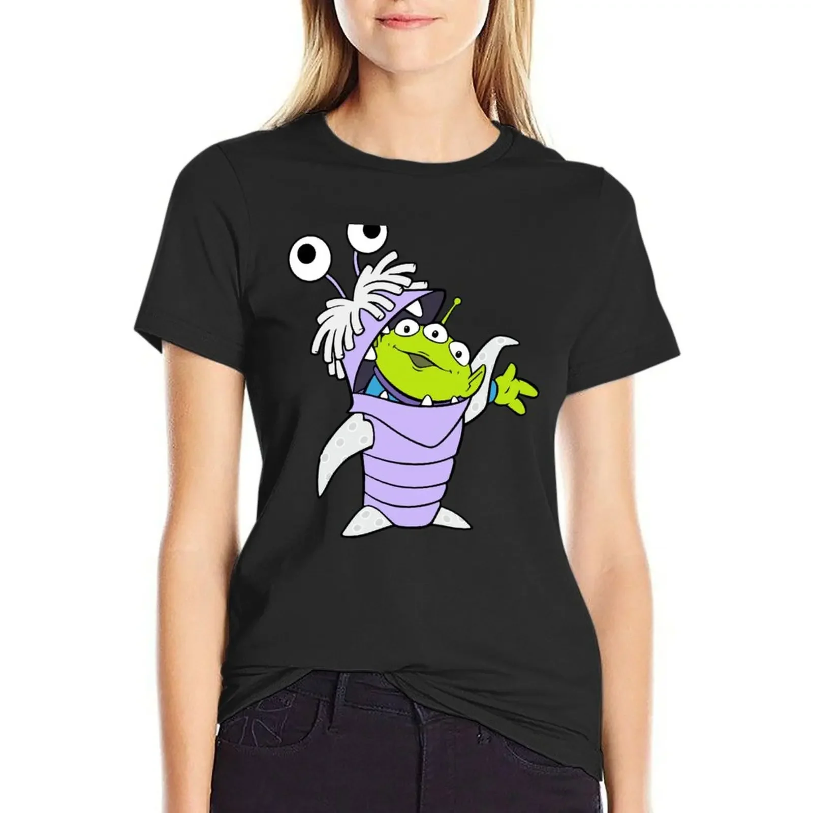 

Boo X Alien T-Shirt sublime Female clothing summer clothes Women's summer blouses 2025