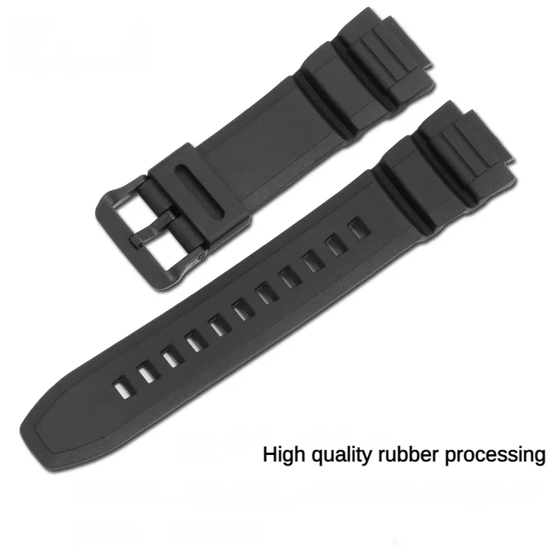 Silicone Watch Strap Suitable For MCW-100H 110H W-S220 Series Convex Interface Rubber Watch Strap 16mm