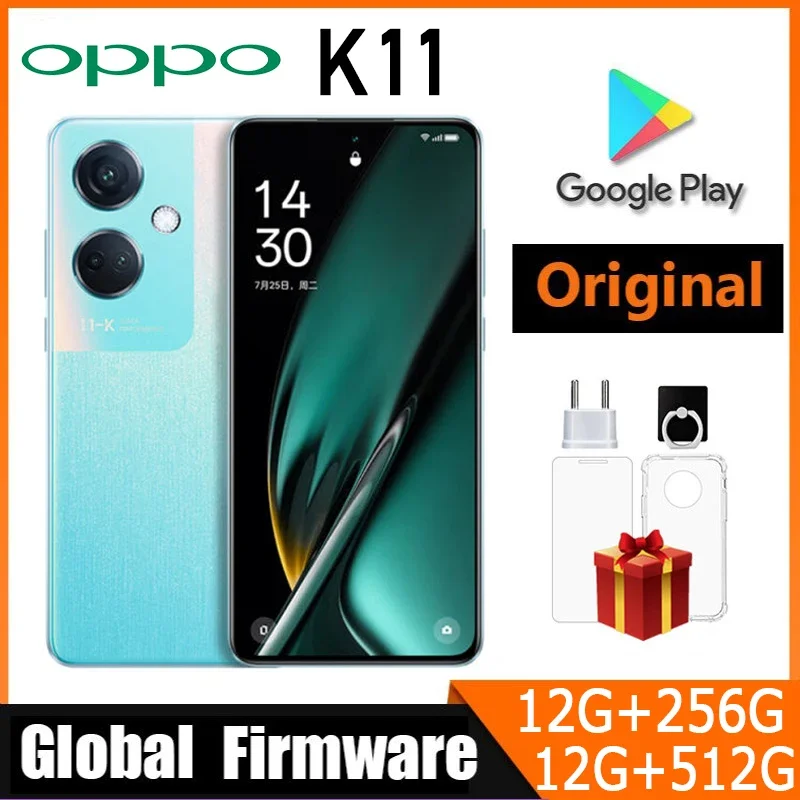 OPPO K11 Smartphone Global Firmware 6.7inch 120Hz OLED Snapdragon782G 5000mAh 50MP Camera