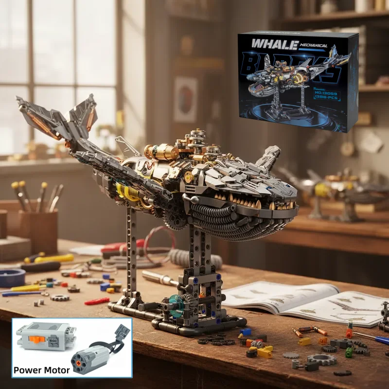 

Креативный механический конструктор-кит с мотором, модель из строительных блоков, DIY-украшение для рабочего стола, детские игрушки, подарки на день рождения для детей