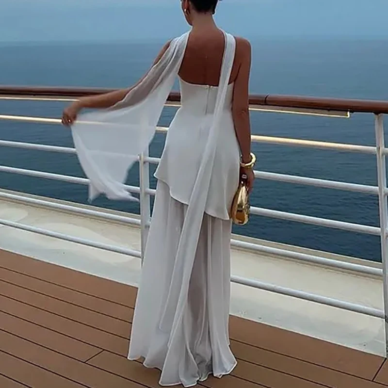 Casual Mesh Patchwork Women\'s Long Dress Fashion Strapless Split Banquet Dress 2025 Spring Summer Elegant Solid Holiday Dresses