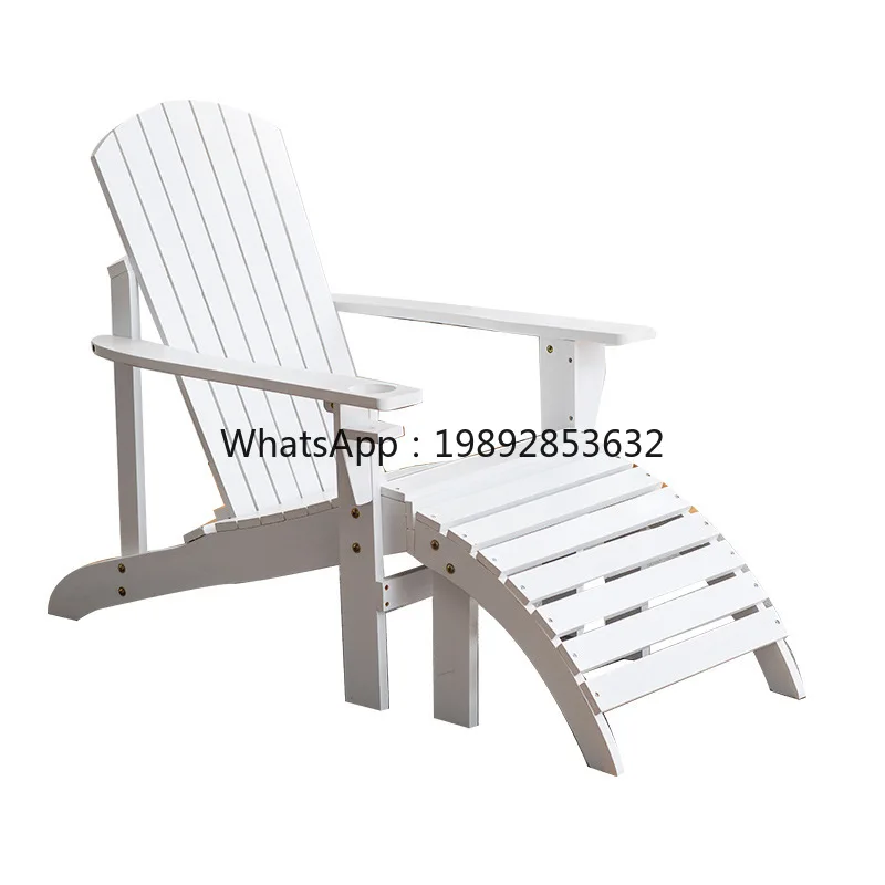 LYY Outdoor Solid Wood Frog Chair Leisure Hotel Recliner Courtyard Villa Pool Recliner