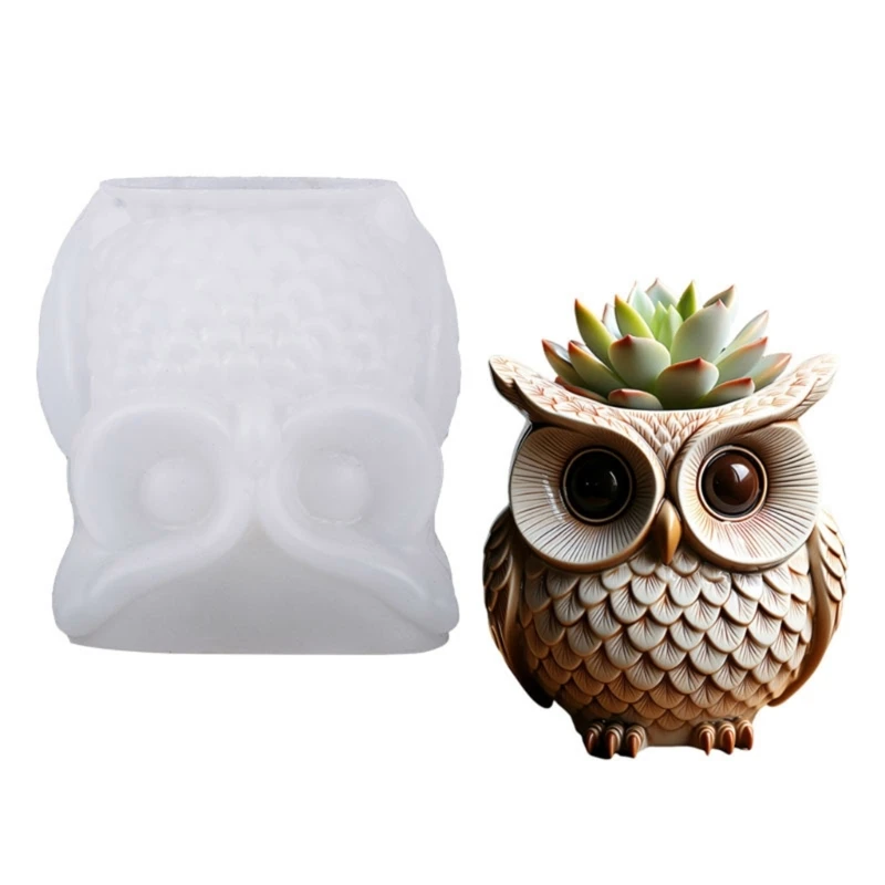  Premium Silicone Owl Mold For Handmade Soap Containers Flower Pots Decorative Resin Projects