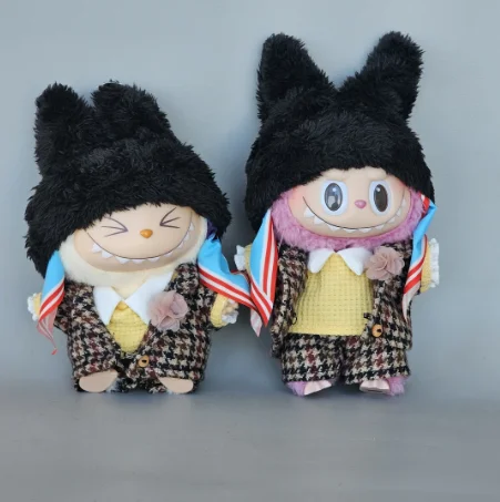 New labubu clothes-G-Dragon ZOA POWERMV modeling 1st&3rd generation plush doll Hats, bandanas, clothing sets Five-piece set