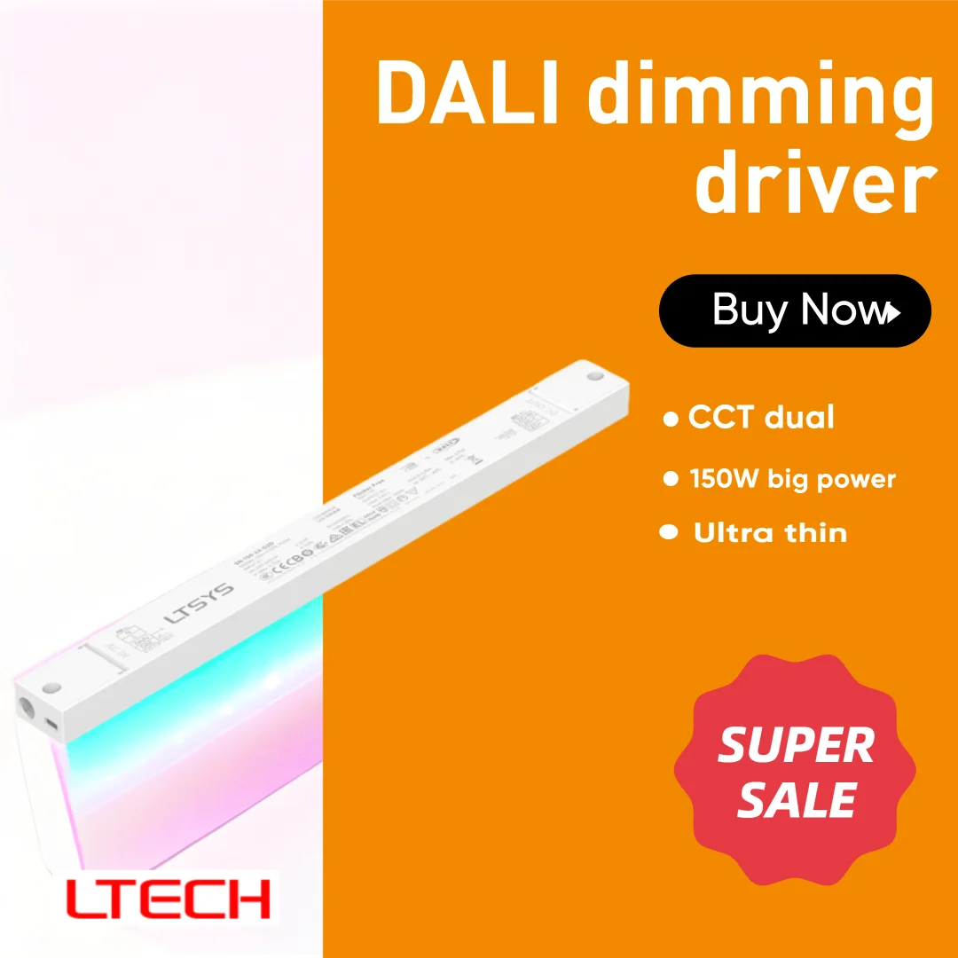 ltech-150w-24v-ultra-thin-volume-cv-dt8-cct-dali-dimming-driver-220-240v-input-push-dim-tunable-white-driver-dali-2-transformer