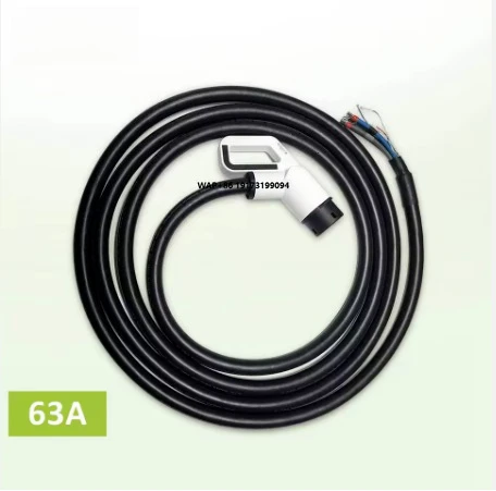 

2 EV Electric Car Charger Plug 63A 44KW European Standard for Fast Charging Station With 5m TPU Cable with TUV