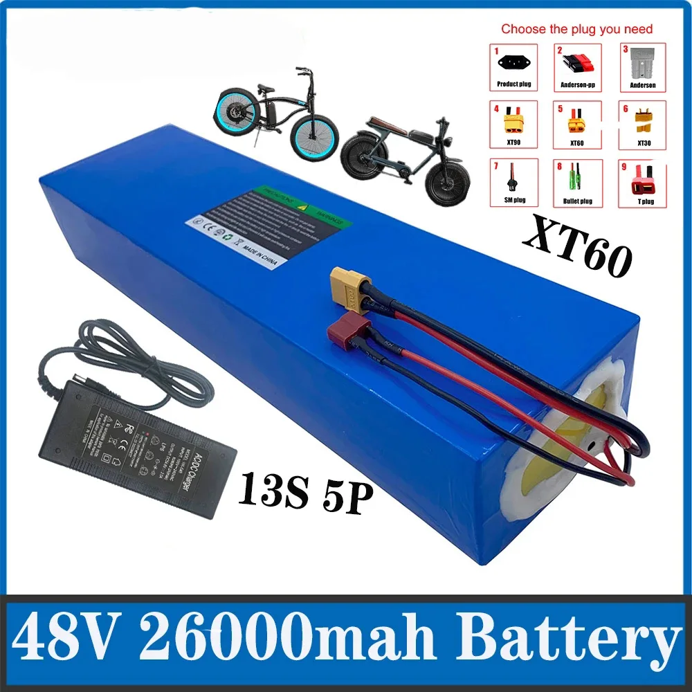 

48V 1500W Electric Bicycle Battery 48V 26Ah 20Ah 16Ah 18650 21700 Lithium Battery FOR 48V 750W 1000W 1500W Electric Motorcycle