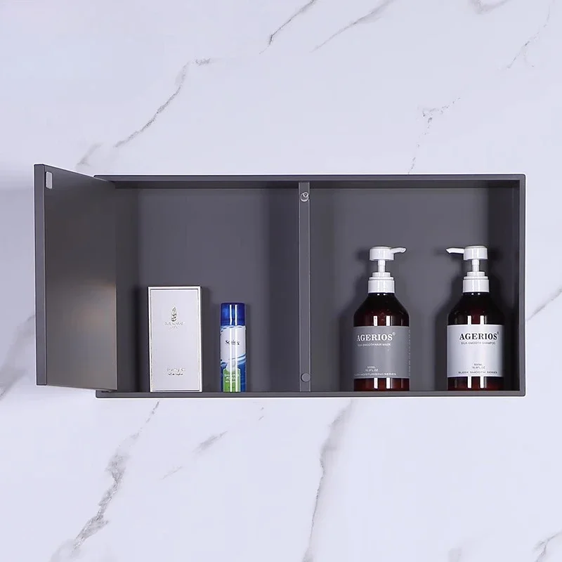 Extremely narrow side embedded niche shelf 304 stainless steel bathroom shower room Internet celebrity metal niche cabinet with