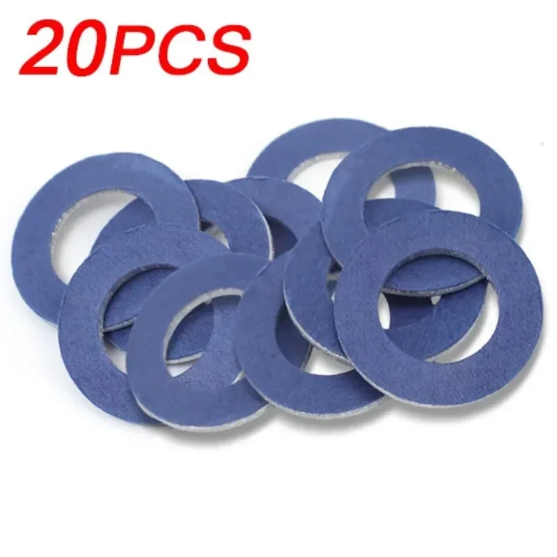 10/20pcs Screw Gasket Oil Drain Sump Plug Washers Hole for Toyota OE90430-12031 12mm Aluminum Accessories Seal Gasket Engine Par