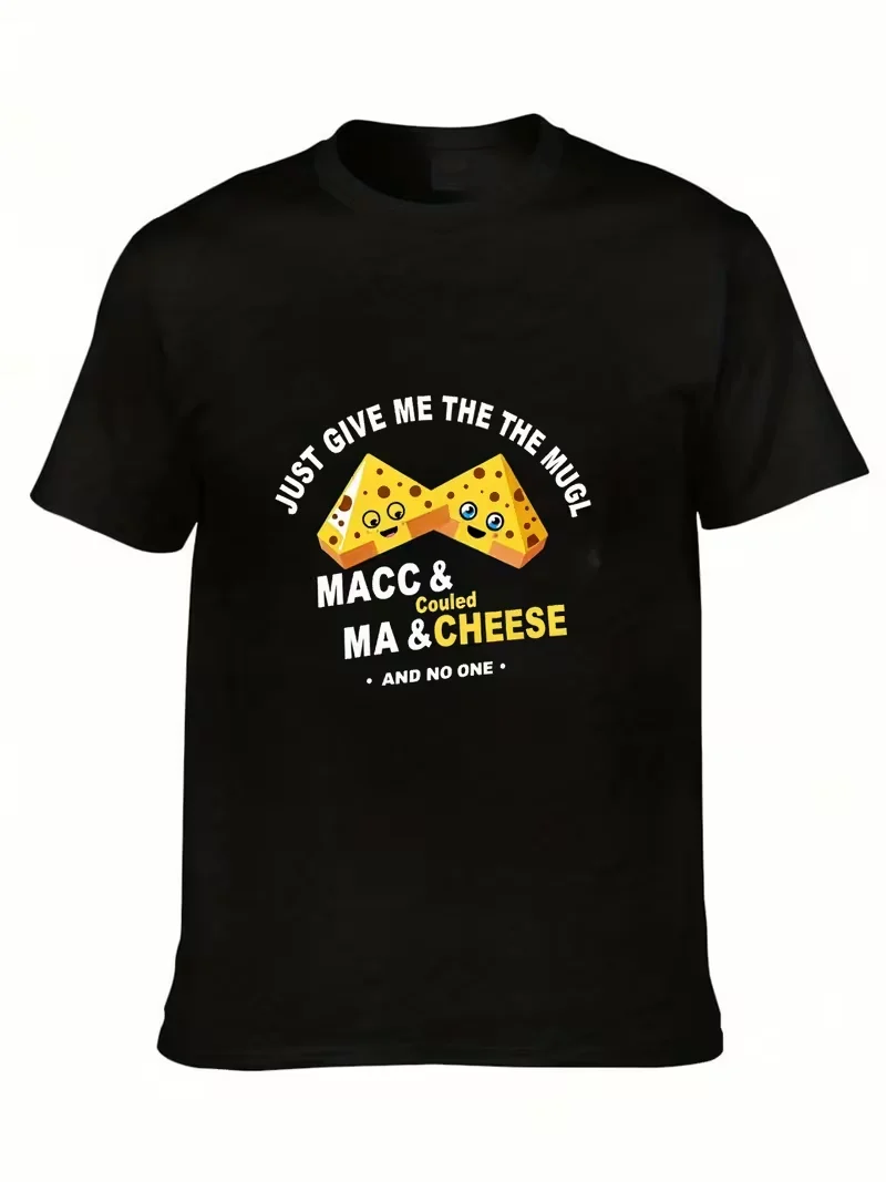 Camiseta Unisex para Amantes de la Mac y Queso, con Frase Divertida sobre Comida, Gráfico de Pasta en Espiral y Queso, Estilo Urbano Holgado, Prenda Casual para Todas las Estaciones