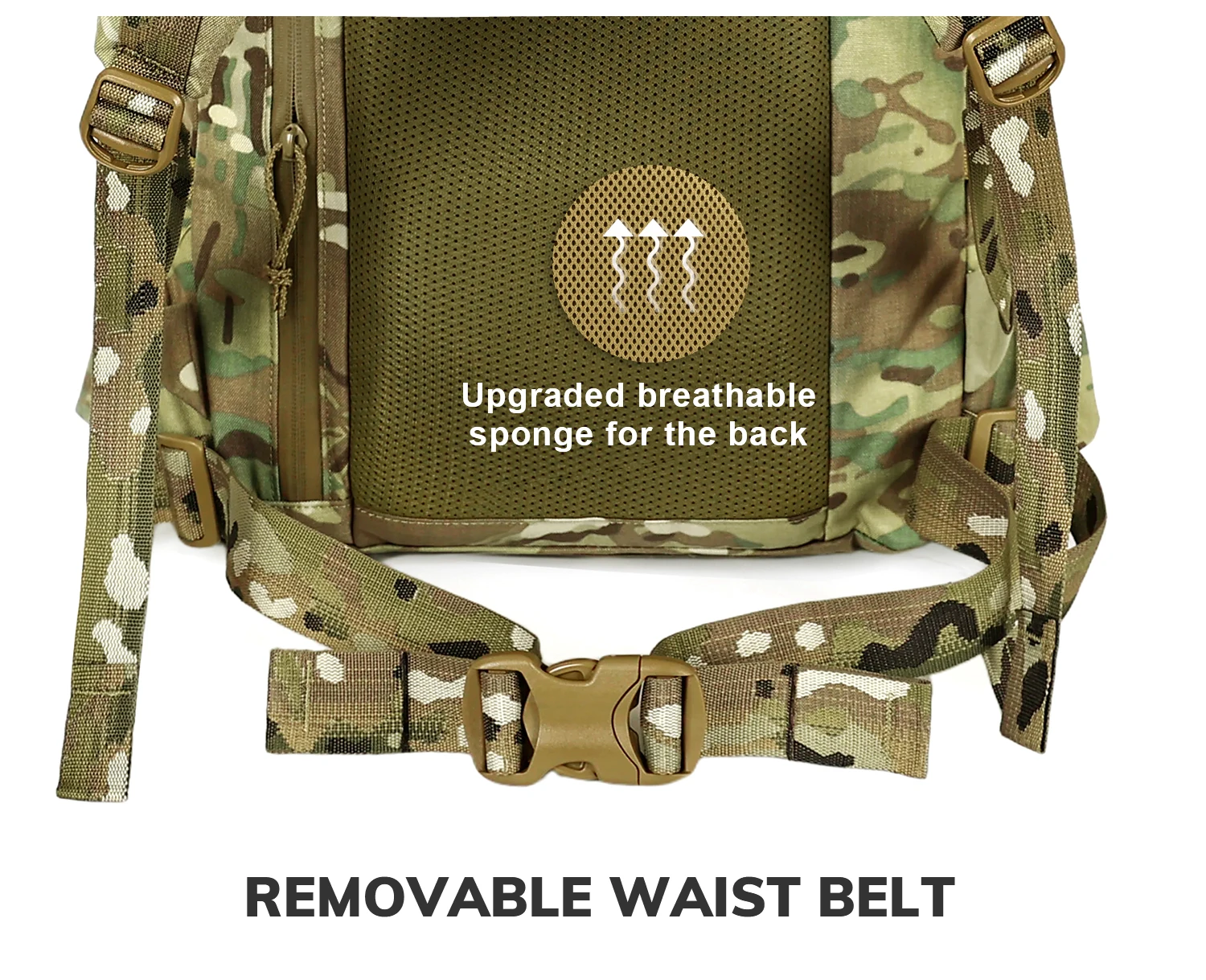 27L 2-Tage Cordura Taktischer Funktionaler Pendler-Reise-Outdoor-Bergsteiger-Wanderrucksack Rucksäcke – Detail 10