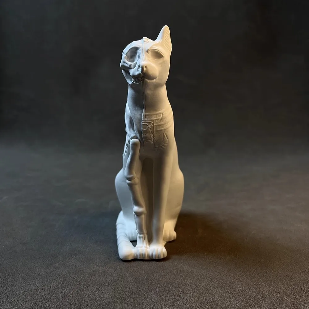 Anderson Cat Plaster Statue Desktop Bookshelf Counter Home Soft Decoration Atmosphere High-End Sculpture Ornaments Holiday Gifts