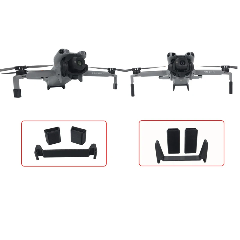 Para dji mini5 pro4pro aumentar pés suporte resistente a riscos caso protetor trem de pouso aumentar acessórios drone