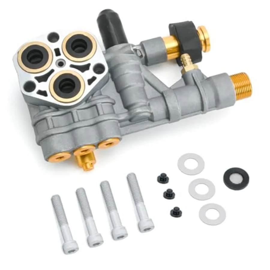 

7108366 Pressure Washer Pump Manifold Replacement Kit Compatible with Simpson Cleaning Manifold for 510020 and 520006 Axial Cam