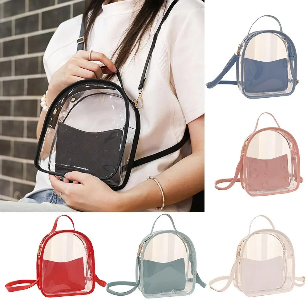 

Повседневные маленькие сумки, сумки через плечо, водонепроницаемый легкий прозрачный рюкзак из ПВХ, желейный женский рюкзак