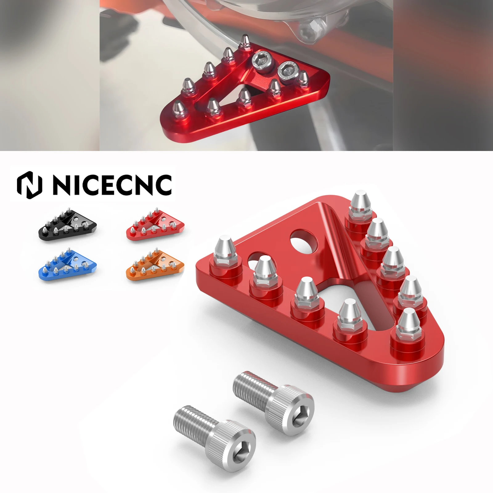 

For GasGas EC 300 2021-2023 NICECNC Motorcycle Brake Pedal Lever Tip Plate EC300 EX EC MC 125 150 200 250 300 250F 350F 450F F