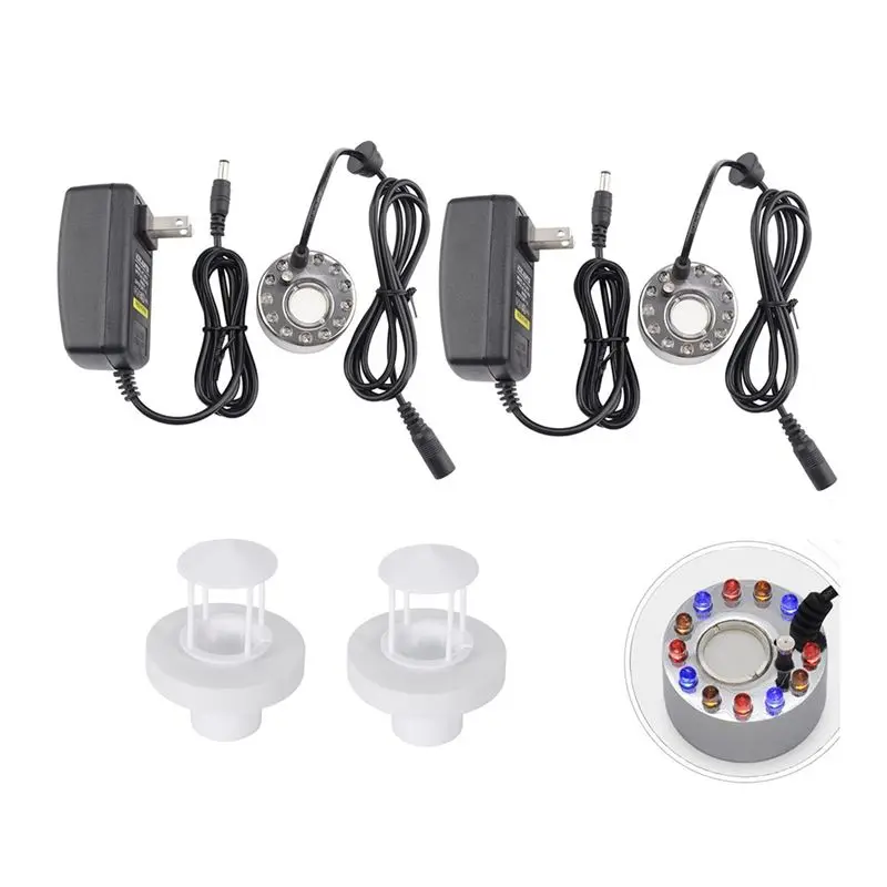 

A67P-1 комплектов Fogger, 12 светодиодных фонарей Mister из нержавеющей стали с регулируемым противотуманным контроллером, брызговик, вилка стандарта США