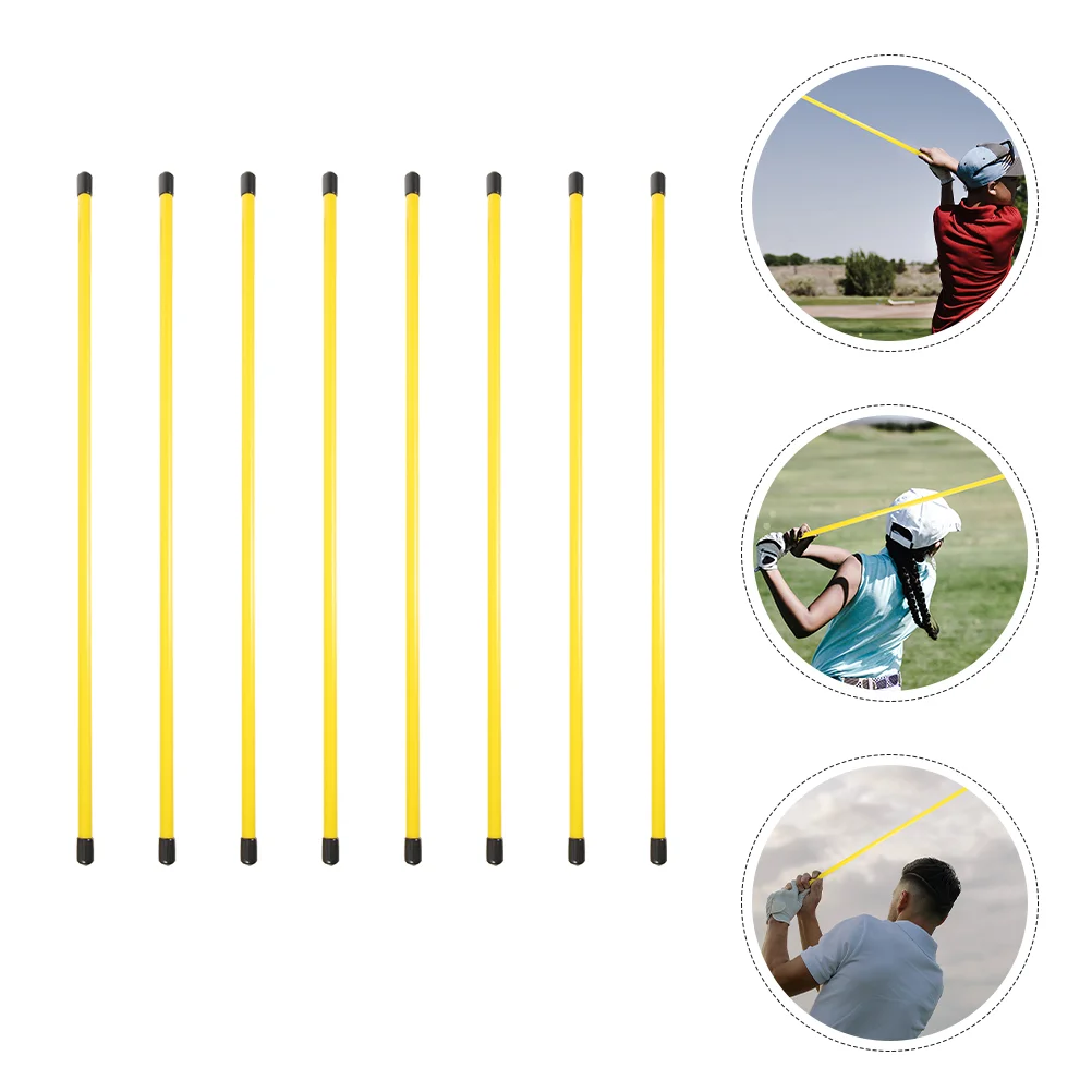 8 Pcs Golf Direction Stick Putting String Training Aids Sticks Alignment Rod Practice Pole Drills Composite Fiber Fiberglass