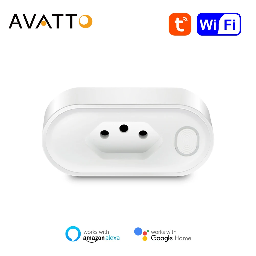 AVATTO Brazil 16A/20A WiFi/Zigbee Smart Plug with Power Monitor,Smart Life APP Smart Socket Outlets Works for Google Home,Alexa