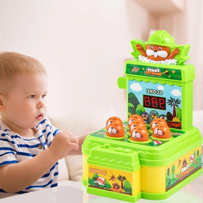 Elektrisch Whack-A-Mole-educatief spel met scoren, lichten en geluidseffecten - interactief speelgoed voor jongens en meisjes