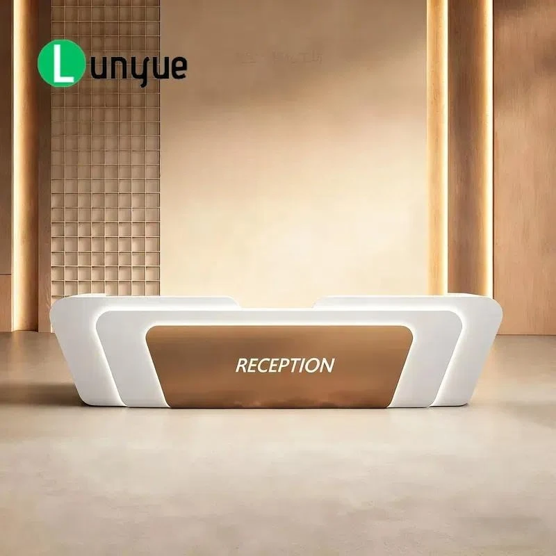 Modern Reception Desk Stylish Front Counter Table for Office Lobby Trendy Design Furniture